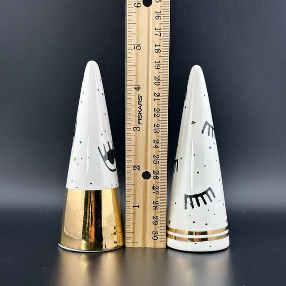 Two (2) Ceramic Porcelain Decorative Jewelry Ring Cone Holders Eye Eyelash 4.75" - Picture 5 of 7